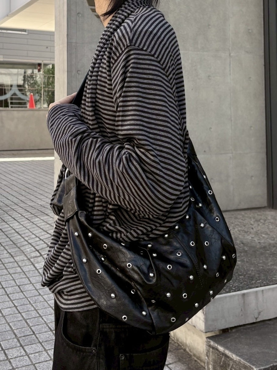 受注制【nmtc +】Eyelet leather bag / 【エヌエムティーシープラス】アイレットレザーバッグ