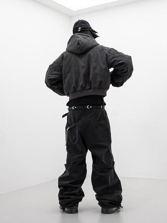 【roaringrad】WASHED HOOD BOMBER