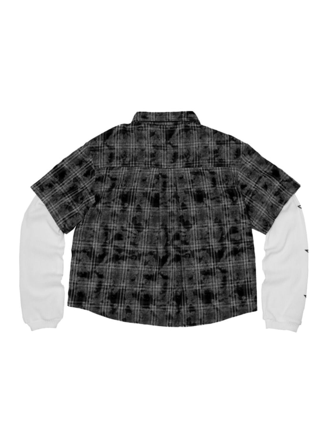 【IFEELLUCKY】Double layered waffle check shirt