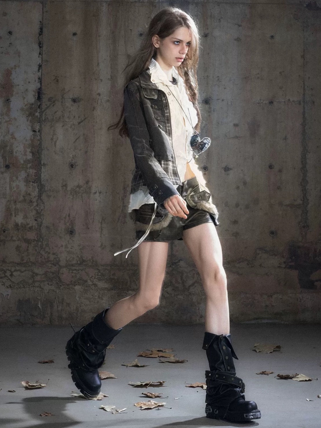 【Cest Nous】Baroque Jacket / 【セヌー】ハイネックバロックジップアップデニムジャケット