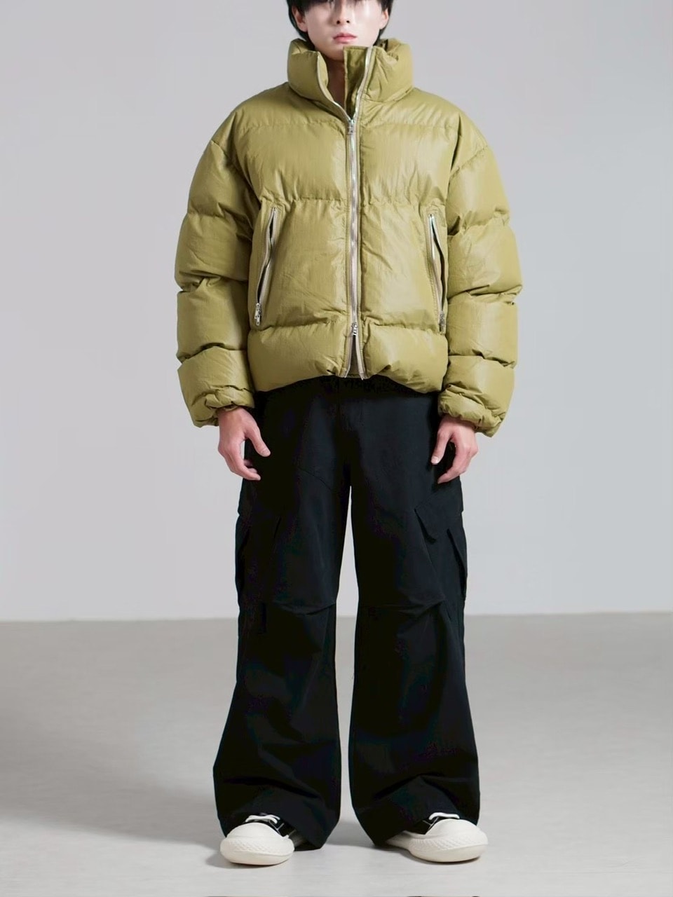 受注制【Chikashitsu +】cropped puffer jacket / 【チカシツプラス】クロップドパファージャケット (3color)