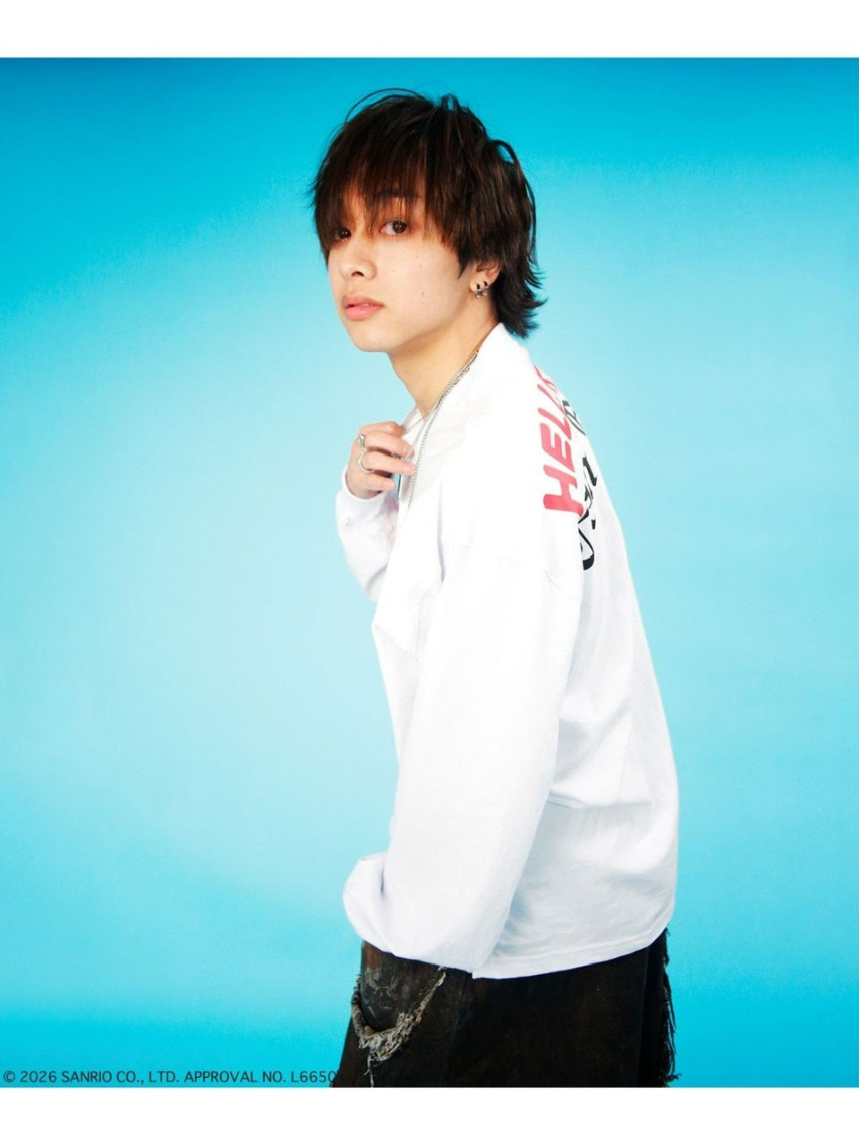 【GALFY×KITTY】キティガルTee / 【ガルフィー×キティー】プリント長袖Tシャツ