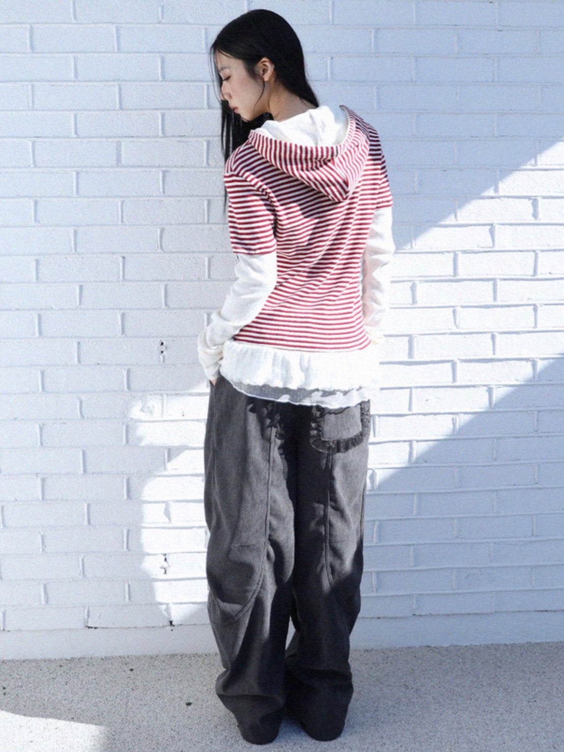 12/21 20:00 発売【Uglyshadow】LACE CORDUROY PANTS