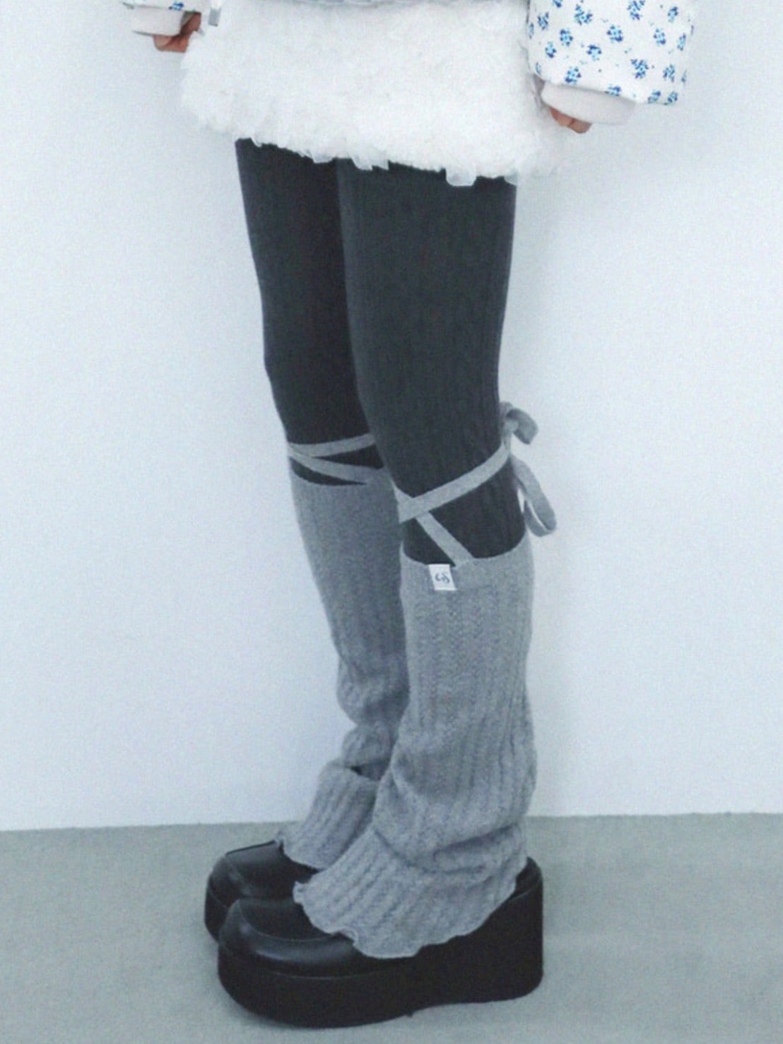 12/21 20:00 発売【Uglyshadow】LACE LONG KNIT WARMER