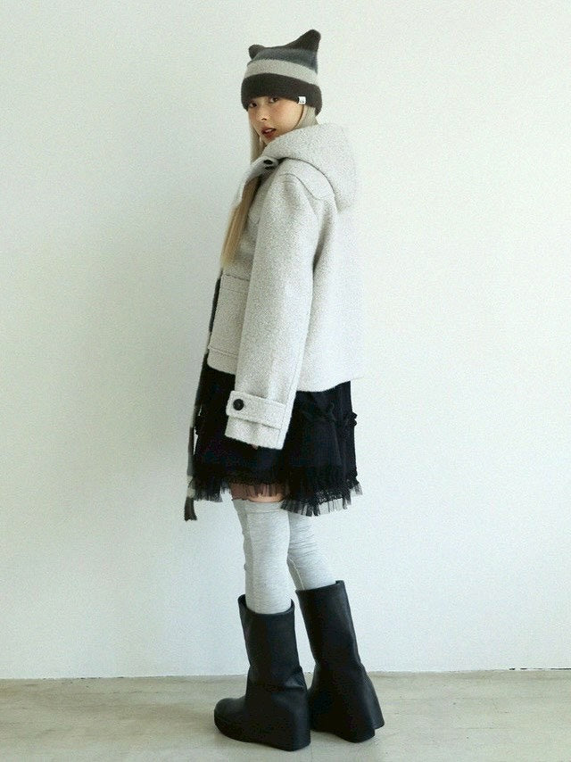 12/21 20:00 発売【Uglyshadow】CURLY DUFFLE COAT