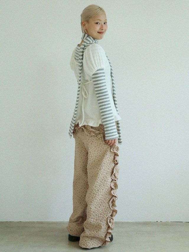 12/21 20:00 発売【Uglyshadow】SOFT SHIRRING T-SHIRT