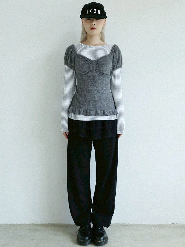 12/21 20:00 発売【Uglyshadow】THIN STRIPED T-SHIRT