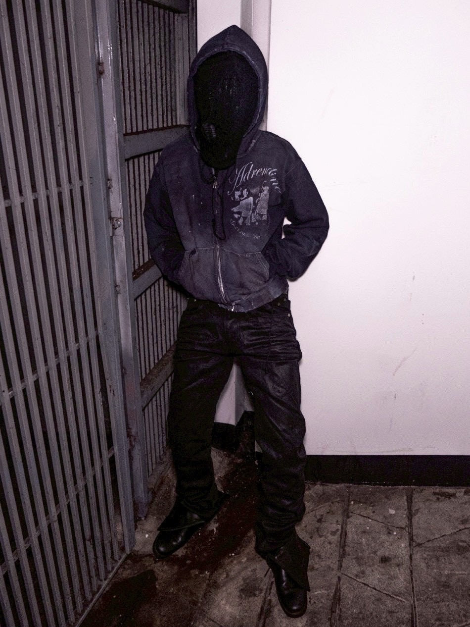 【SUNDAY OFF CLUB】ADRENALINE THRASHED ZIP HOODIE
