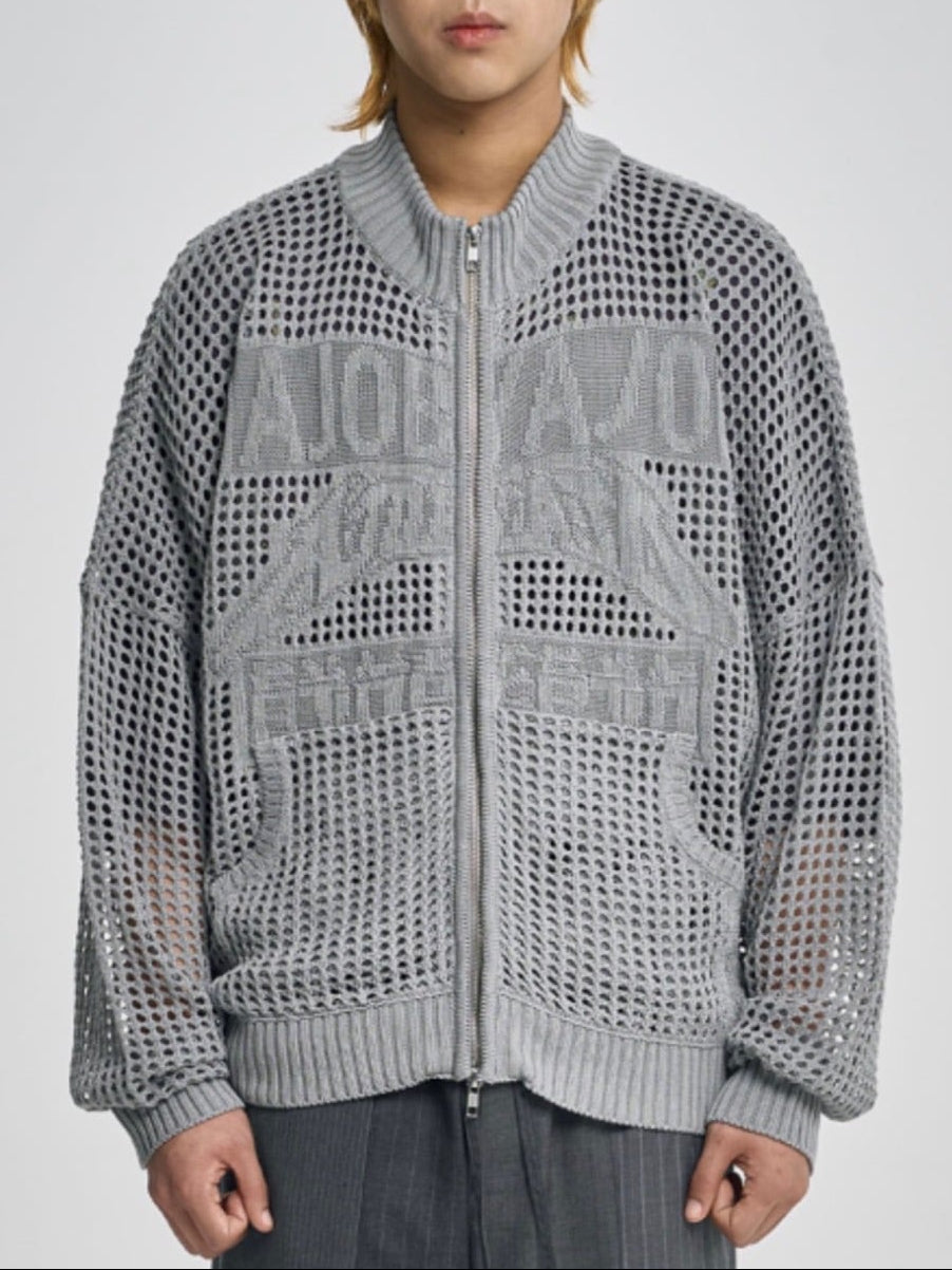 着画、物撮りまだ【AJOBYAJO】Total Logo Drop Needle Zip-Up