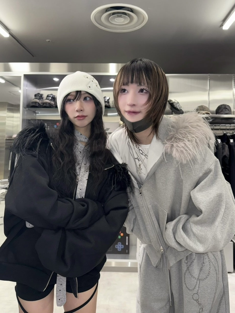 受注制【nmtc +】simple fur zip up hoodie 【エヌエムティーシープラス】シンプルファージップアップフーディ (2color)