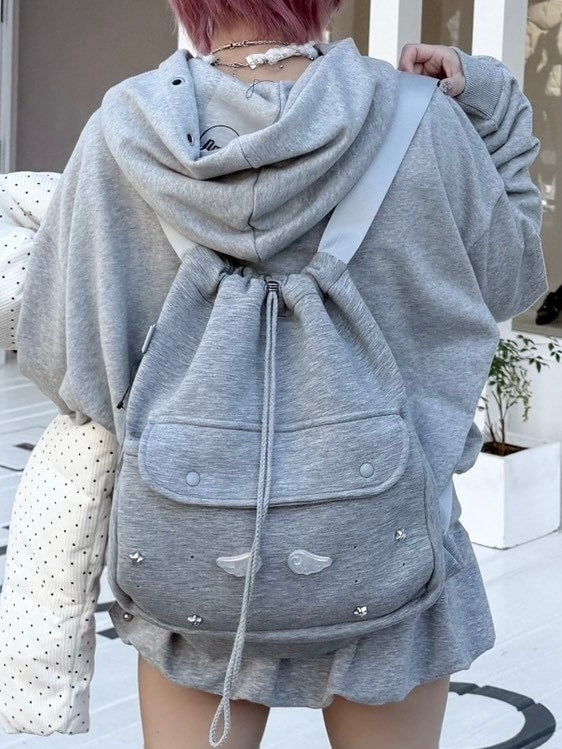 受注制【nmtc +】wing sweat knapsack 【エヌエムティーシープラス】ウィングスウェットナップサック (2color)