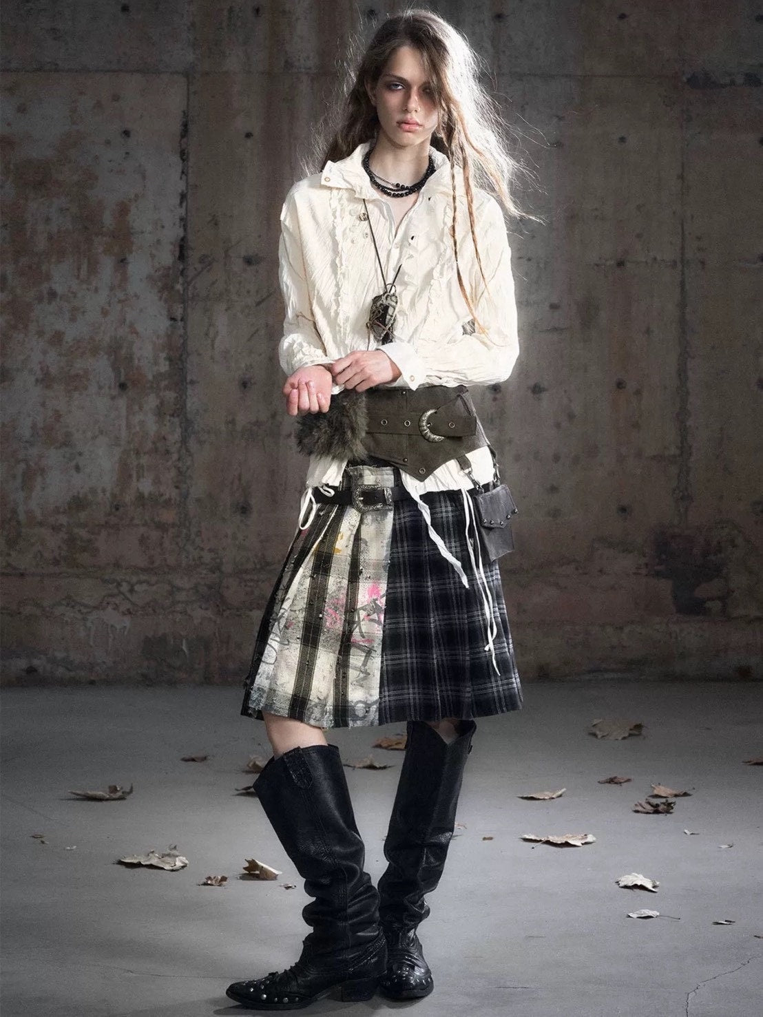 【Cest Nous】Apricot Ruffle Blouse / 【セヌー】アプリコットフリルシャツ