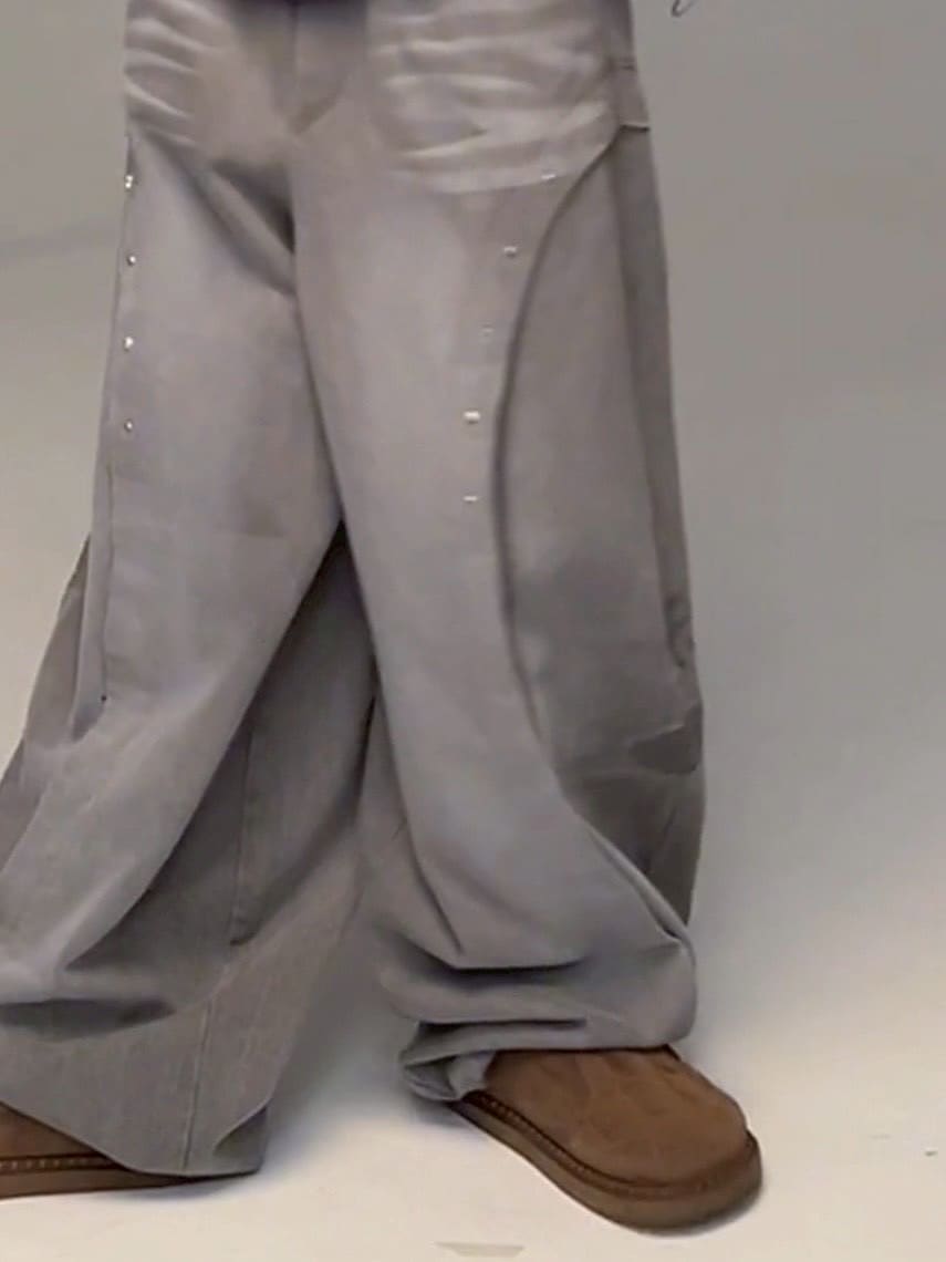 【RSSC】CURVED INCISION BALLOON DENIM PANTS