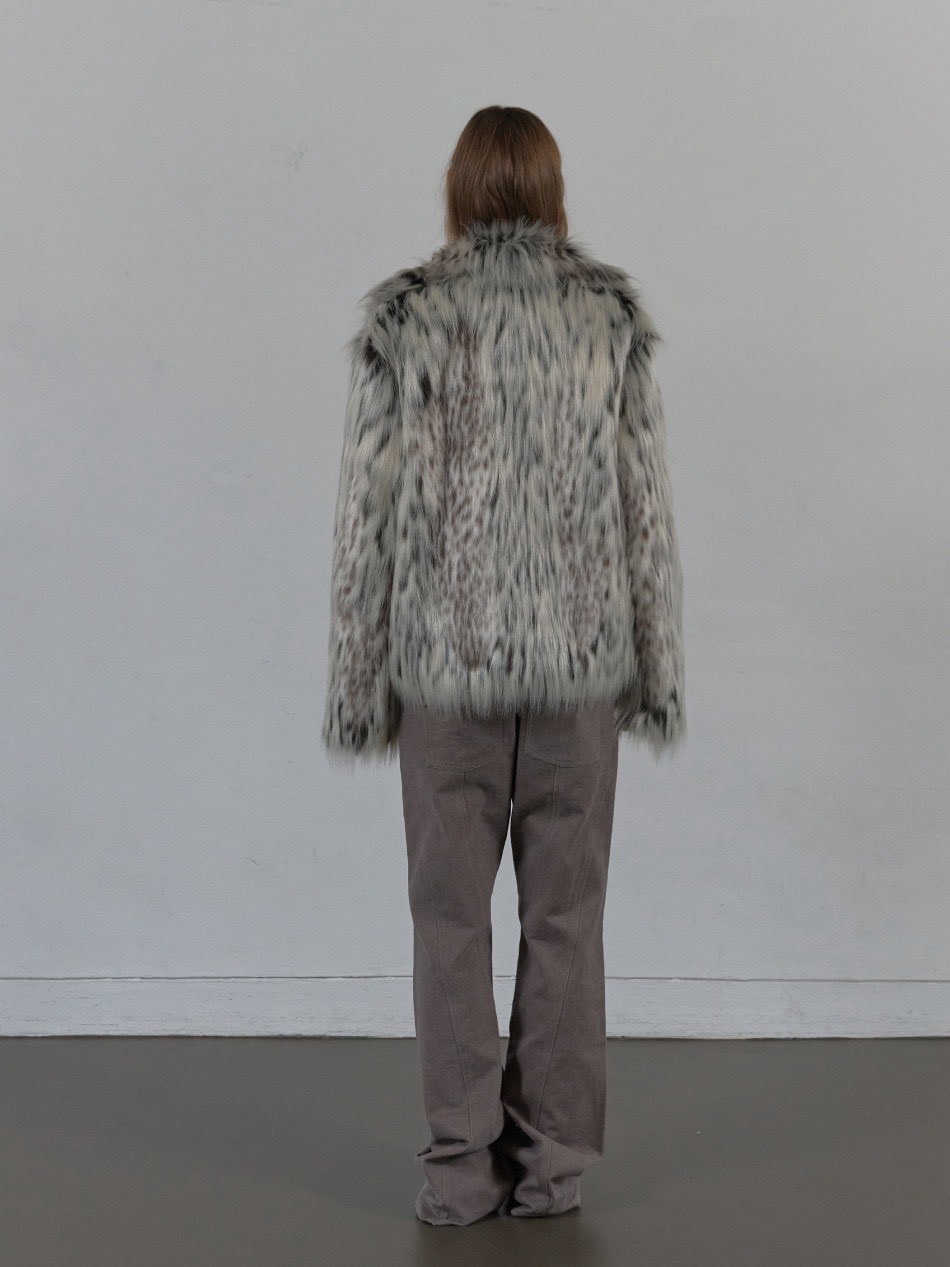 【SETUP‐EXE】FAUX FUR JACKET MIX / 【セットアップエグゼ】ハイネックファージャケット