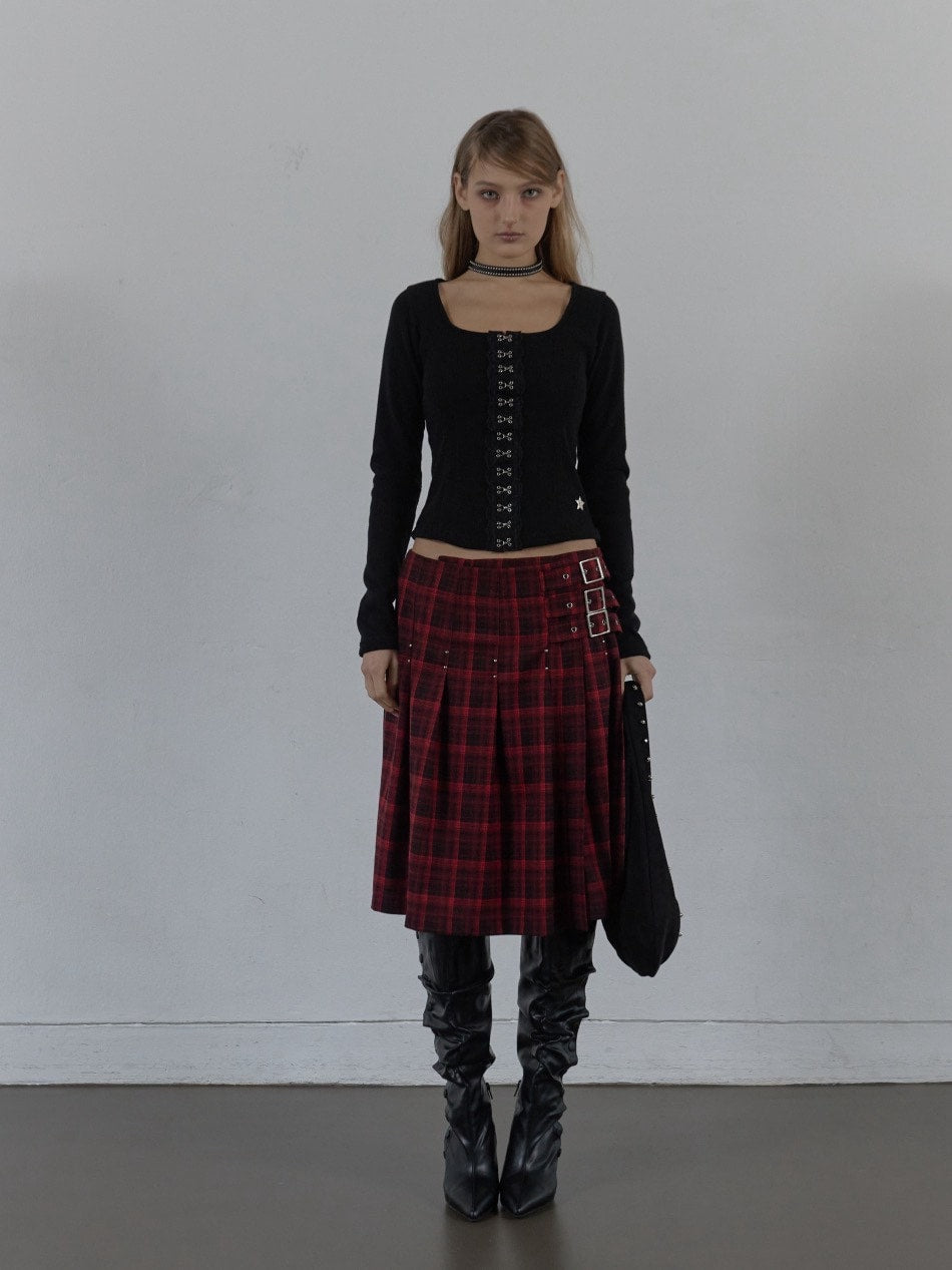 【SETUP‐EXE】HOOK LONG SLEEVE TOP / 【セットアップエグゼ】センターフック長袖Tシャツ