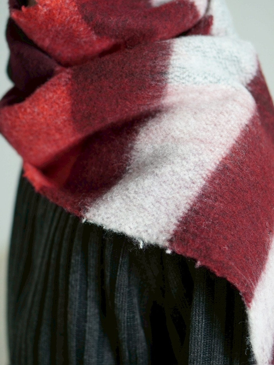 受注制【Chikashitsu +】wool check muffler / 【チカシツプラス】ウールチェックマフラー (2color)