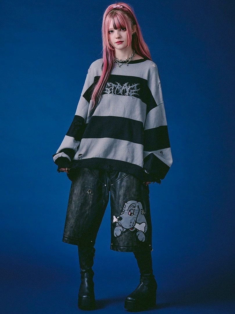 【GALFY】バチバチピアスニット / 【ガルフィー】バチバチピアスニット