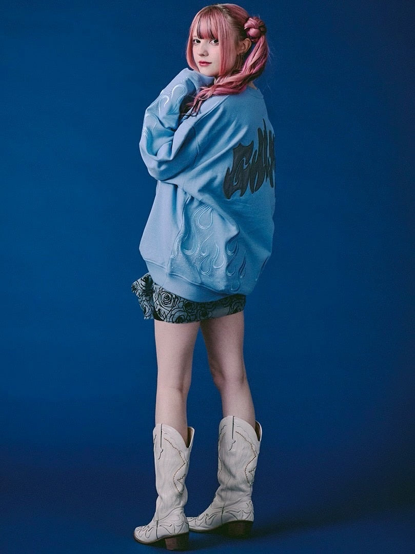 【GALFY】ファイヤーピカピカスウェット / 【ガルフィー】ファイヤーピカピカスウェット