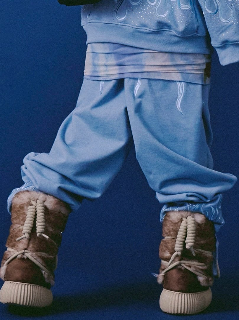 【GALFY】ファイヤーピカピカスウェットPT / 【ガルフィー】ファイヤーピカピカスウェットPT