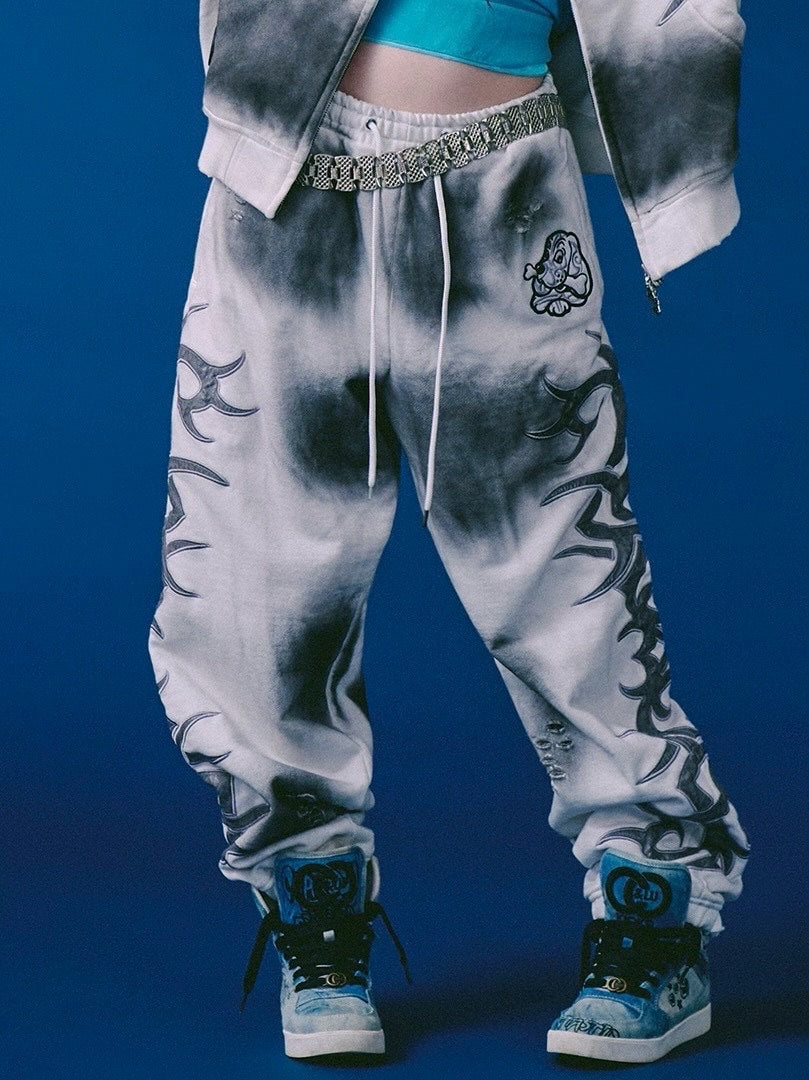 【GALFY】汚れ部族スウェットパンツ / 【ガルフィー】汚れ部族スウェットパンツ