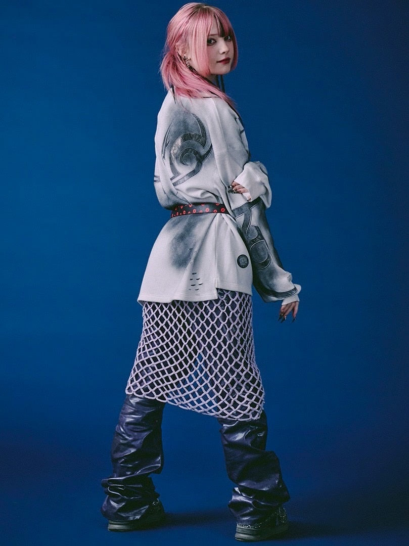 【GALFY】汚れ部族ワッフルロンTEE / 【ガルフィー】汚れ部族ワッフルロンTEE