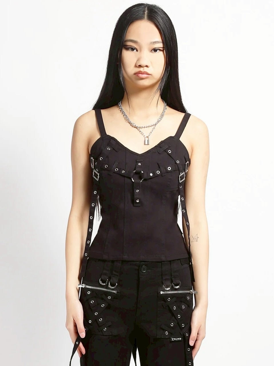 【TRIPP nyc】X-STRAP CORSET[IO4962] / 【トリップ ニューヨーク 】ストラップキャミソール