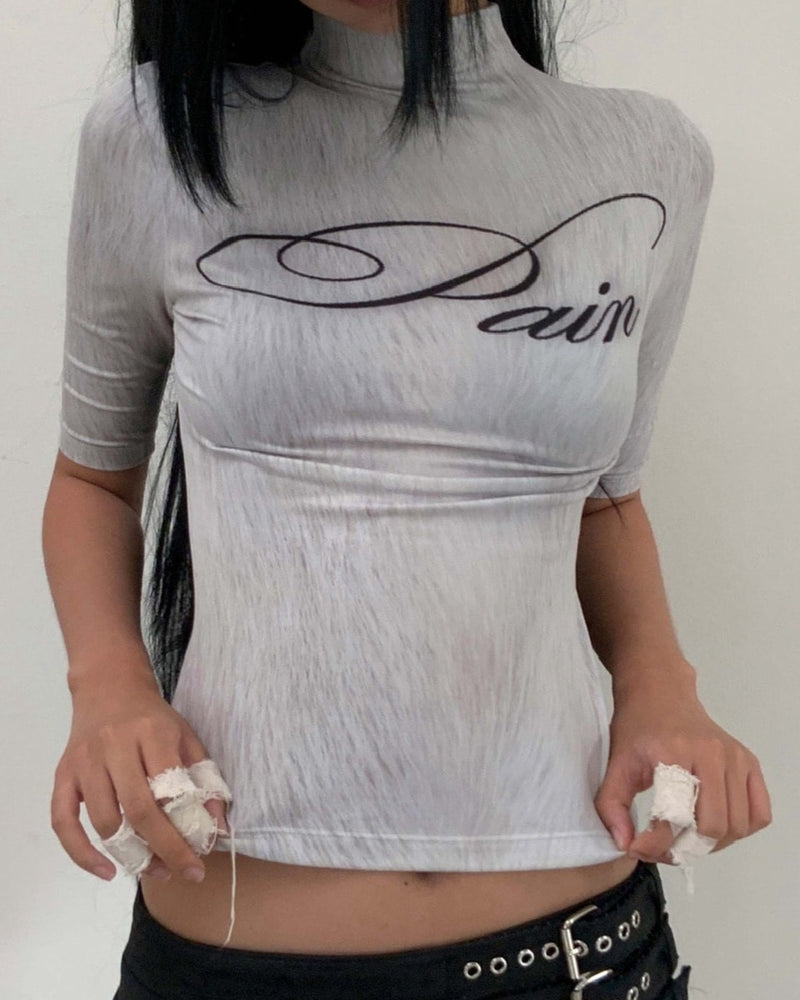 【bonnae】Pain mock neck top