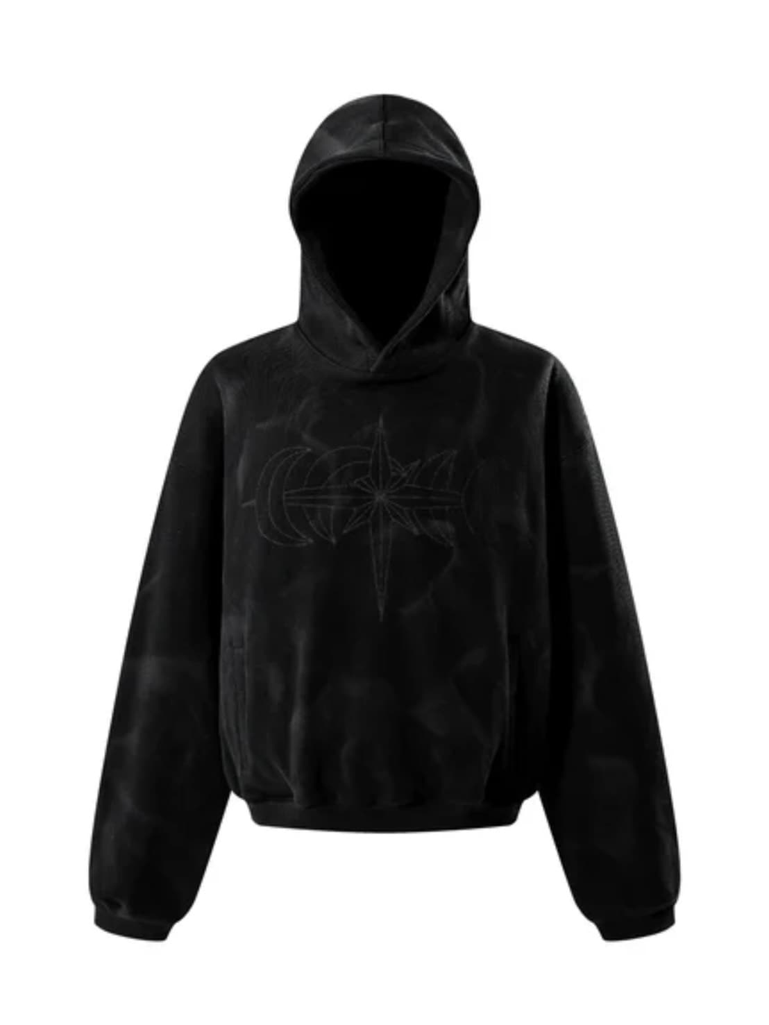 【The Boy Has No Patience】LUMINOUS DAWN EMBROIDERED LOGO HOODIE / 【ザボーイハズノーペーシェンス】ロゴプルオーバーパーカー