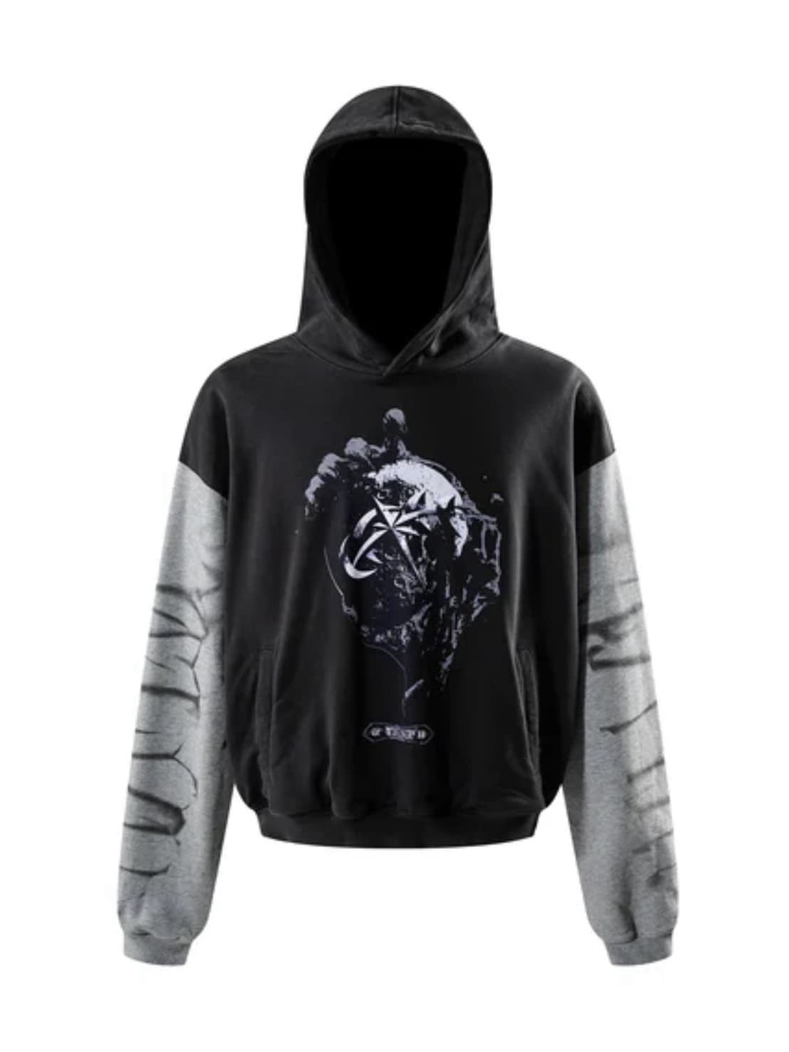 【The Boy Has No Patience】TBHNP LUMINOUS DAWN WASHED PRINTED DESTROYED HOODIE / 【ザボーイハズノーペーシェンス】ウォッシュプリントプルオーバーパーカー
