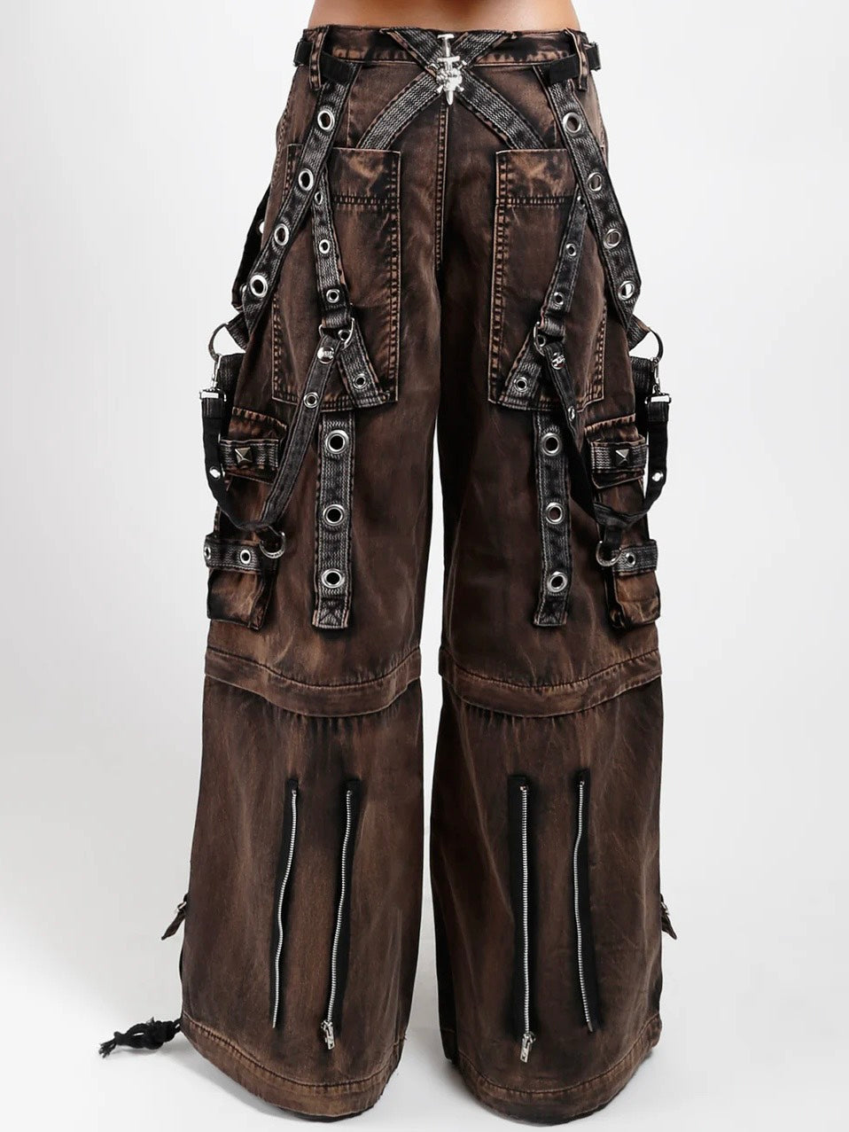 【TRIPP nyc】POWER WASH PANT[AF7245MB] / 【トリップ ニューヨーク 】ボンテージストラップウォッシュワイドデニムパンツ