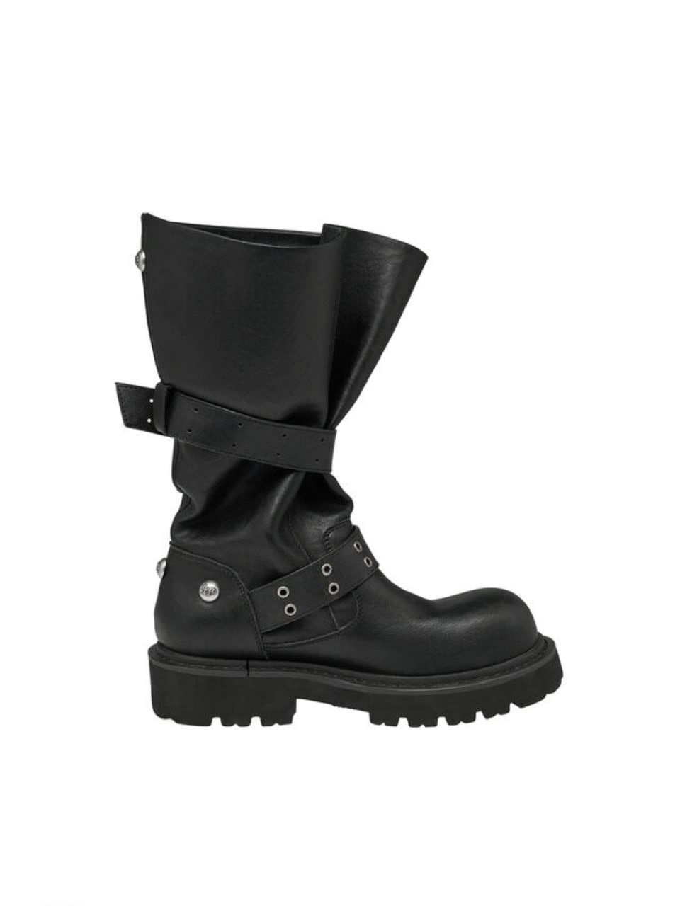 【BLACK PURPLE】 Crease Wide Boots