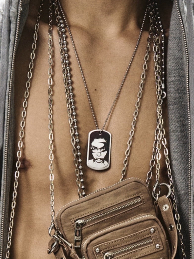 【BLACK PURPLE】Index Tag Necklace