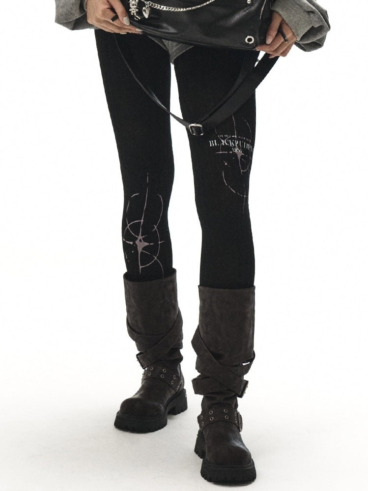 【BLACK PURPLE】Marked Point Tights