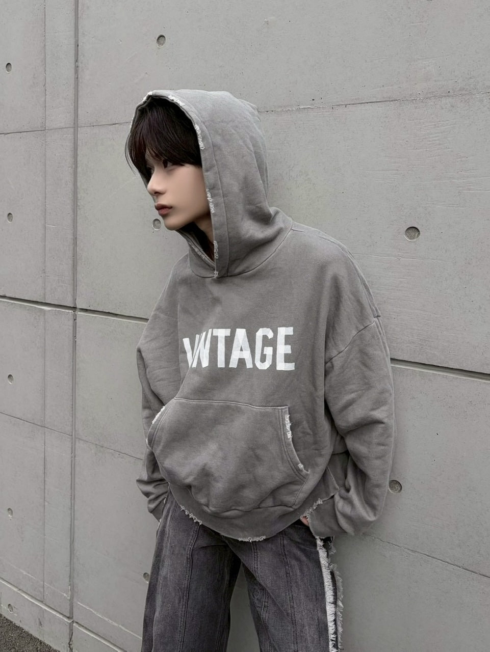 受注制【LUV CODE】pigment logo hoodie (2color)