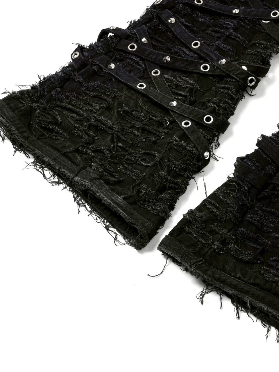 2/28 20:00 発売【UNIZ】Chainwrape Pants / 【ユニズ】アイレットチェーンデニムフレアパンツ