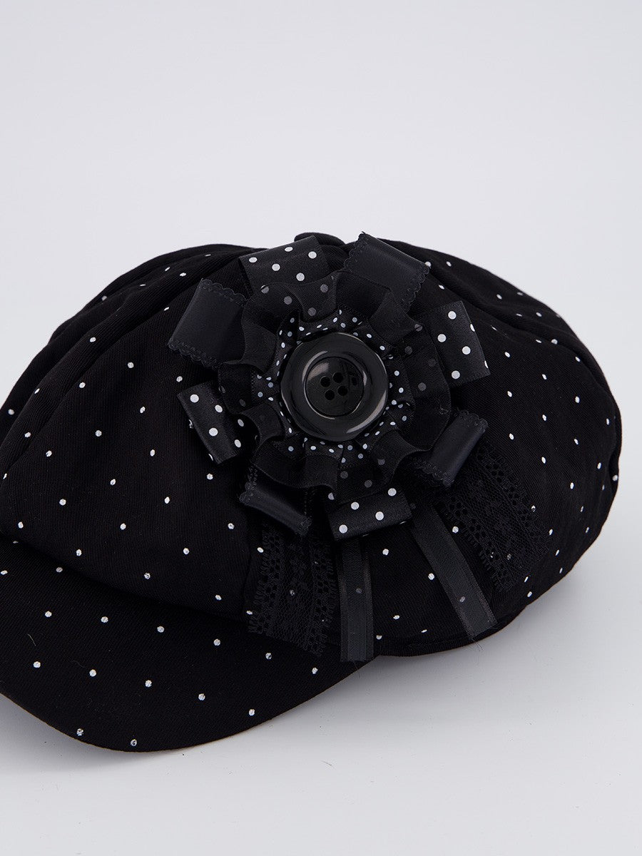 【CHERRYQUIRI】Soft Punk Rosette Newsboy Cap