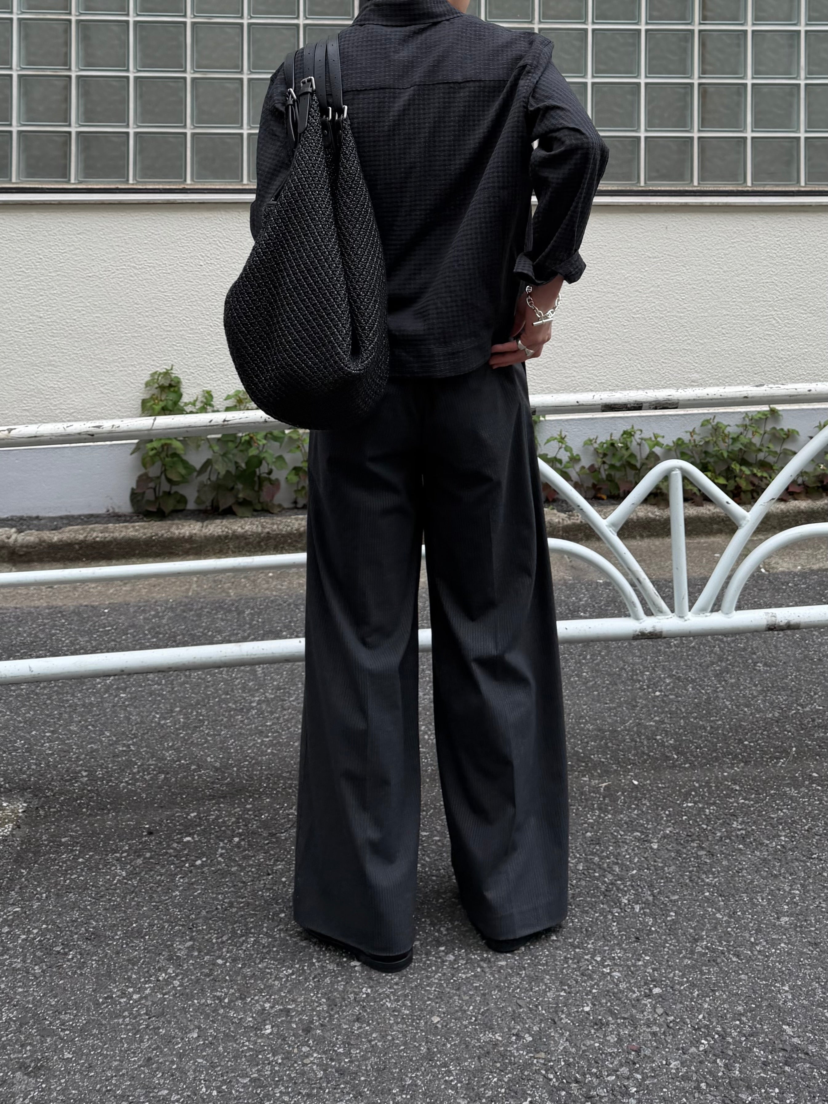 東京店WEB限定受注制【Chikashitsu +】seersucker relax check shirt (2color)