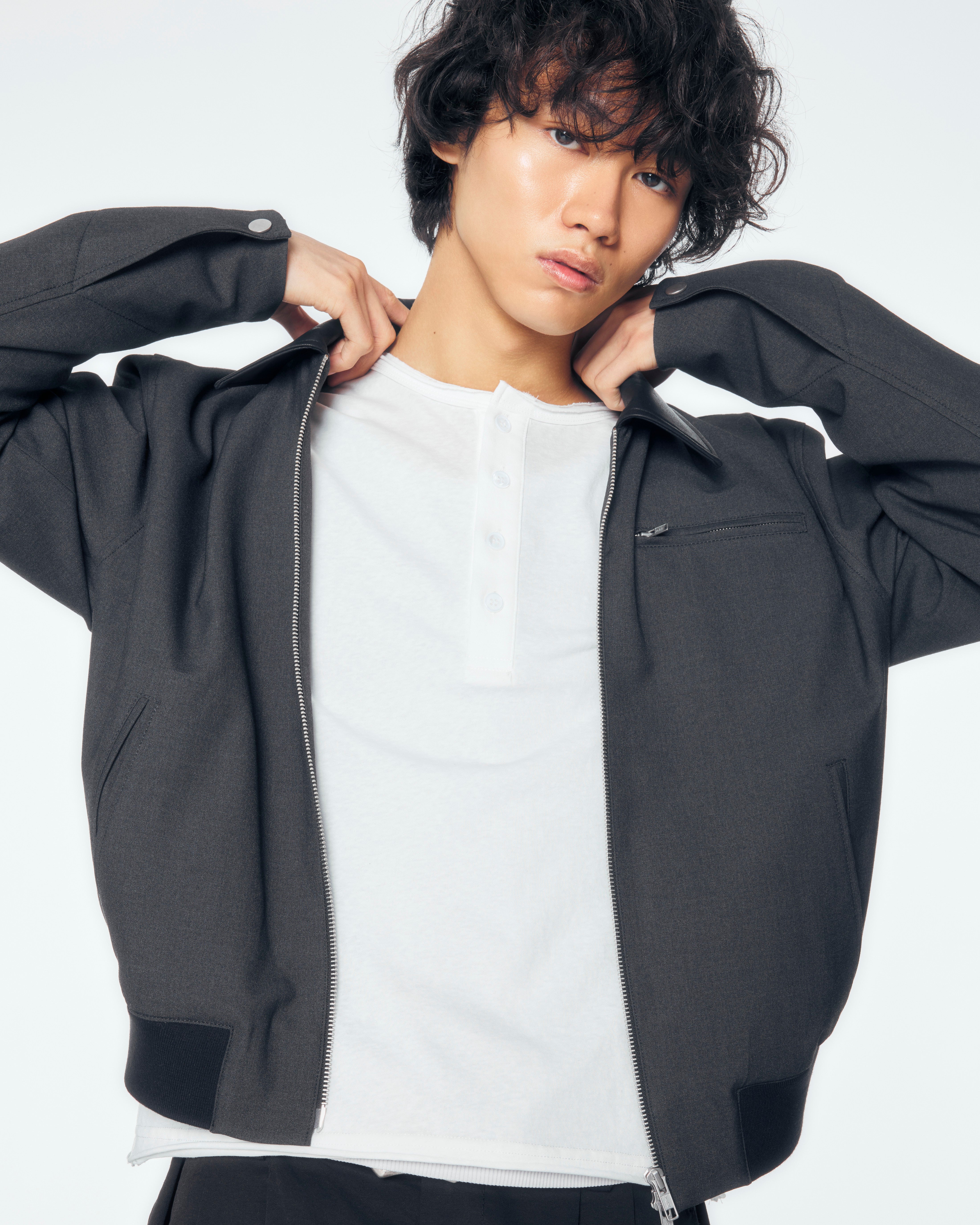 【CS】cut off henry neck tee