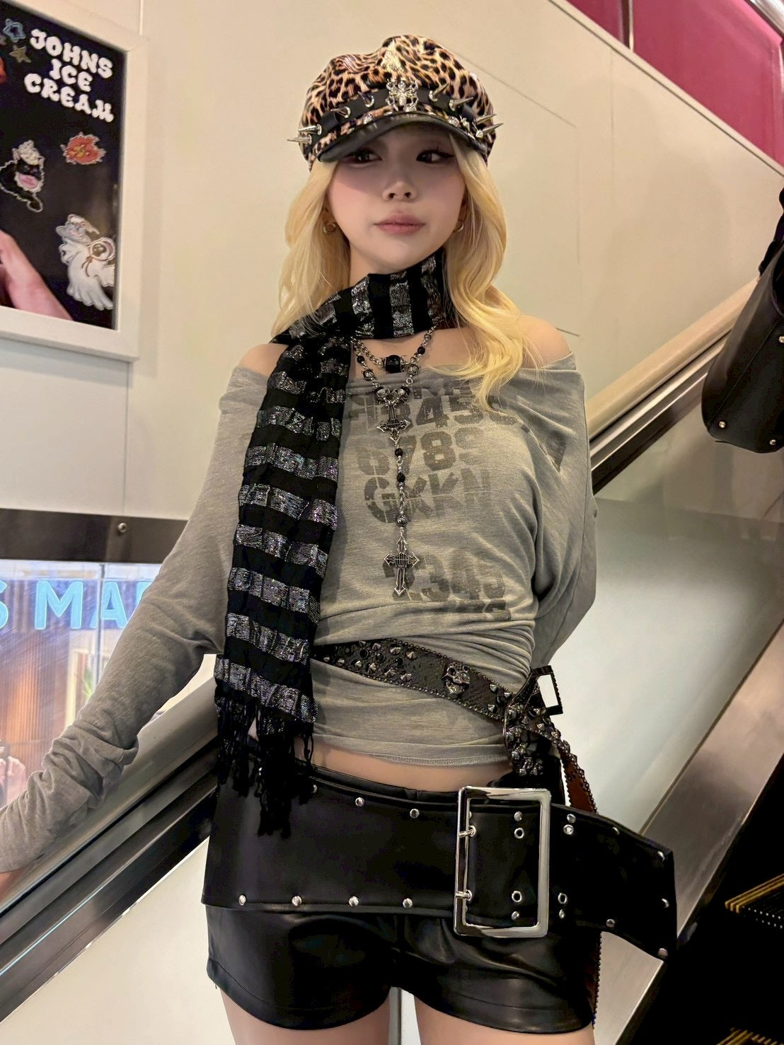 国際配送【BABY09】Gothic studs casquette (2color)