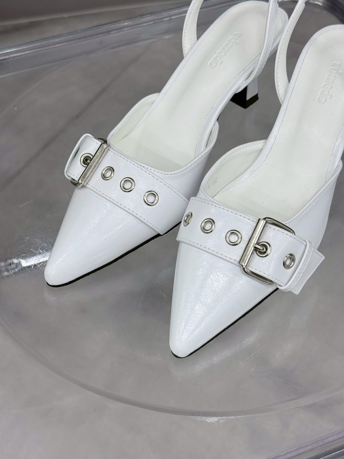 7/10 20:00発売 受注制【nmtc+】Buckle Strap Stiletto Slingback Heels (2color)