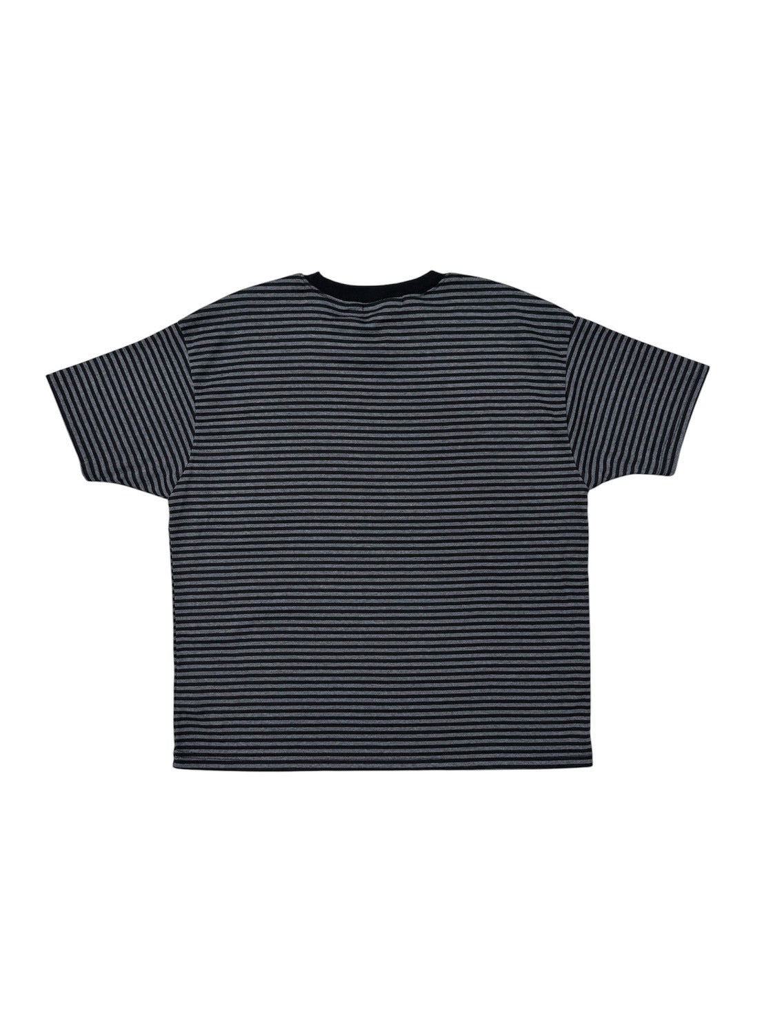 7/4 20:00発売 受注制【nmtc +】Stripe Contrast Semi Crop Tee (2color)