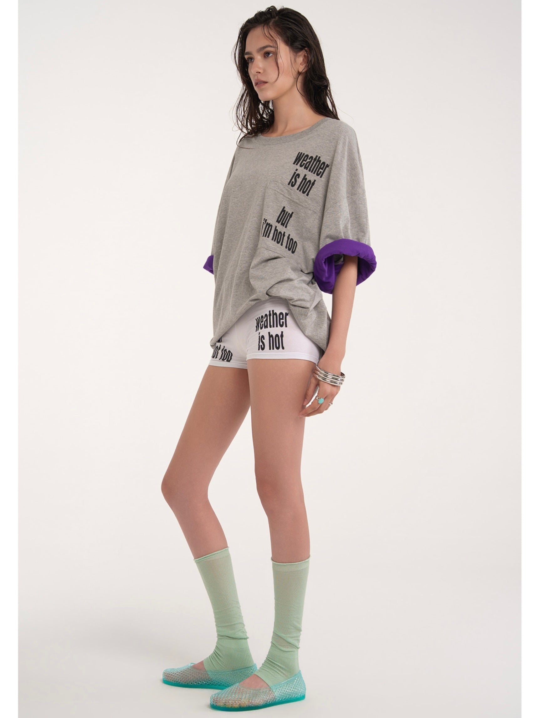 【ESC STUDIO】two sleeve hot t-shirt