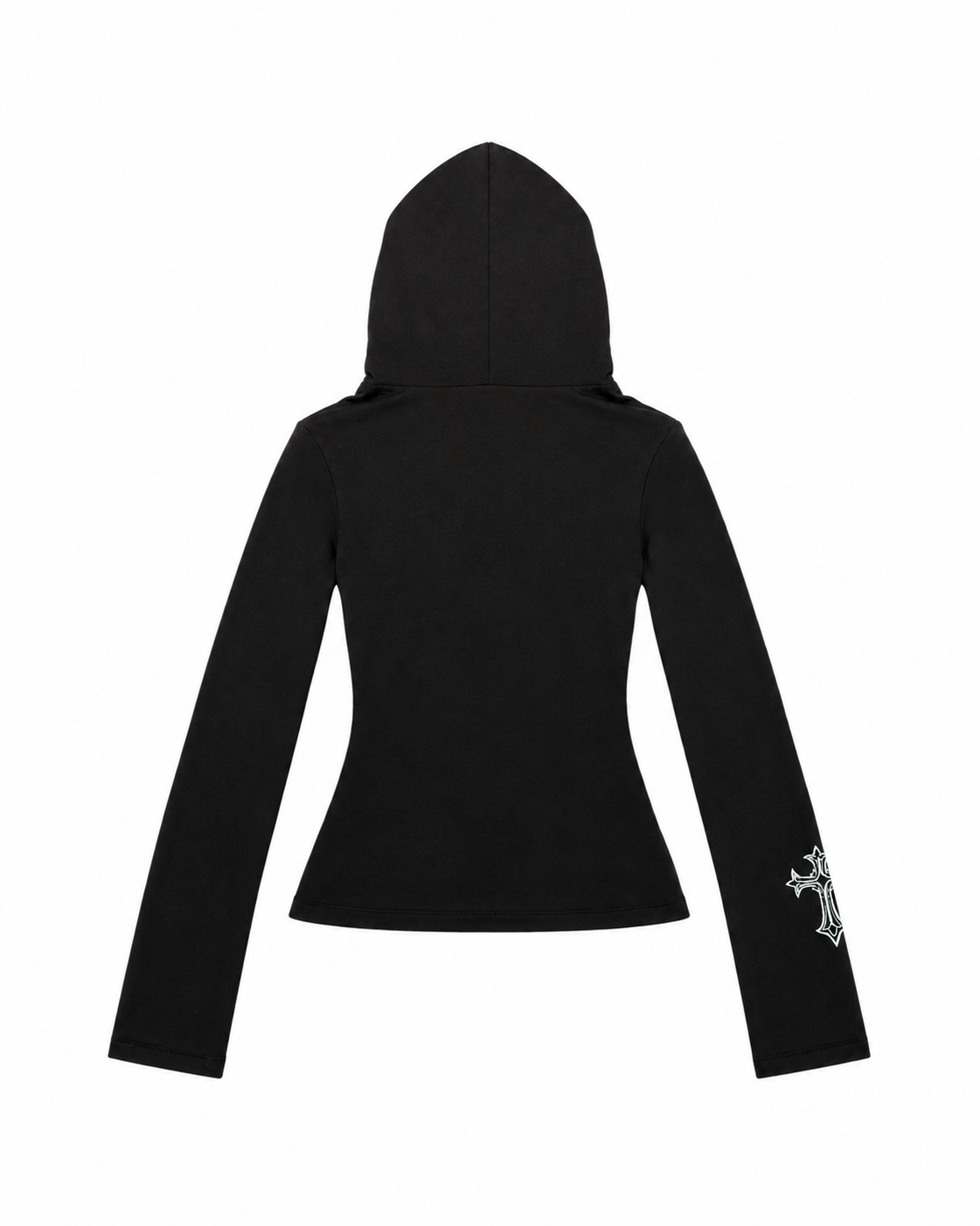 国際配送【Never mind the XU】Gothic Cross Hooded Long Sleeve