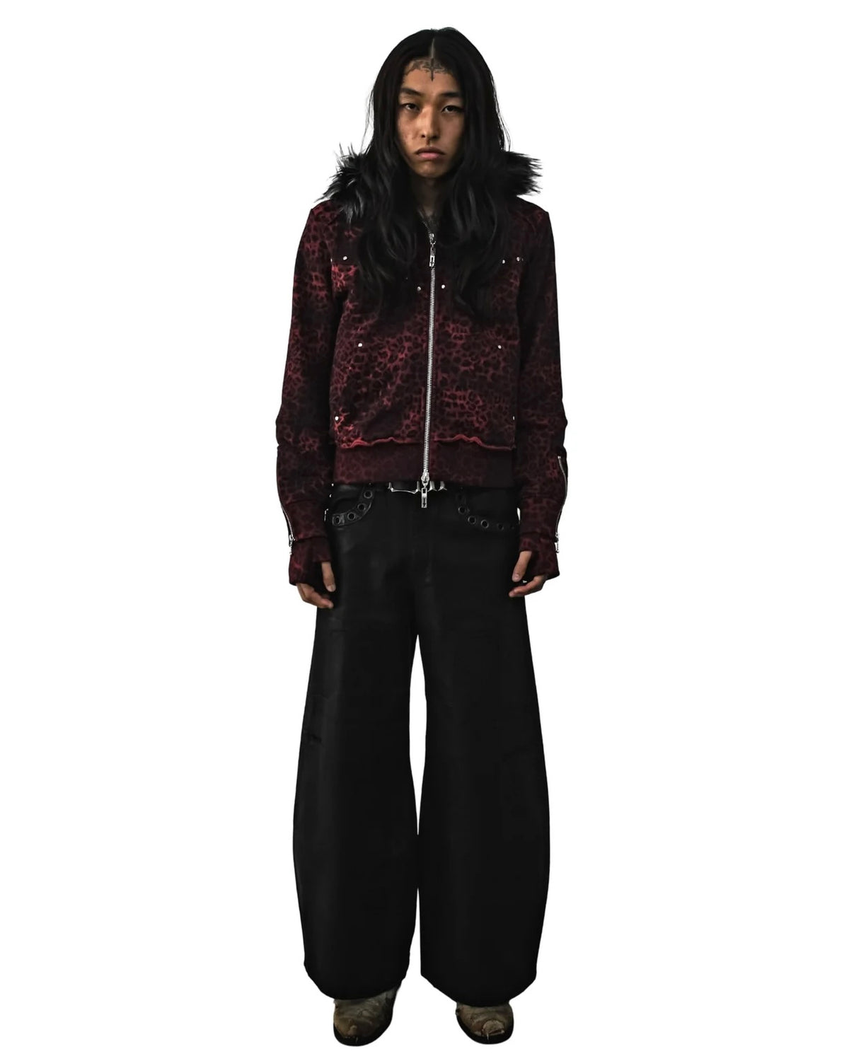 【TYPE SHADE】TYPE REOPARD FUR HOODIE