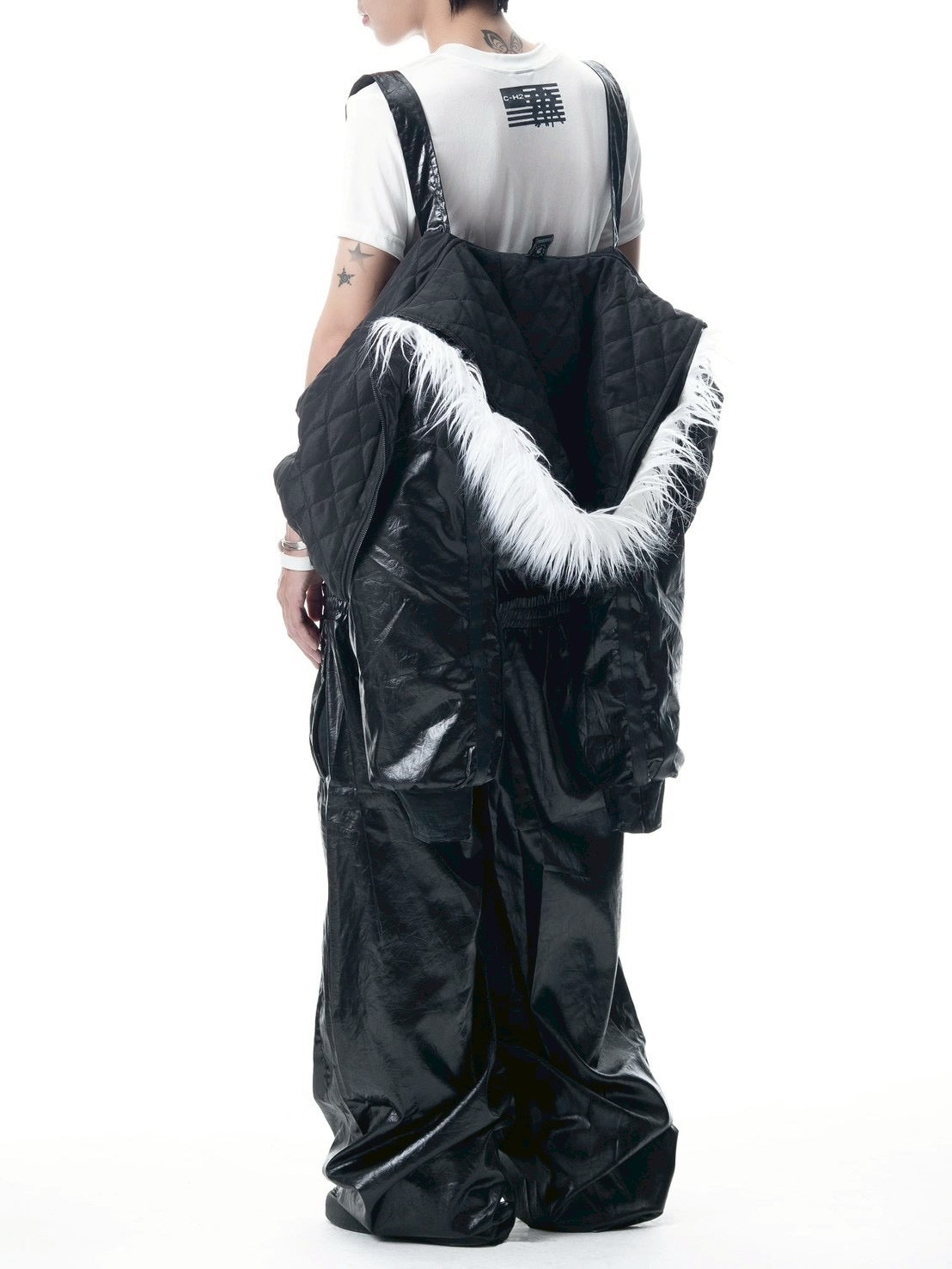 【CH2】 DOUBLE WAIST TRACK NYLON PANTS