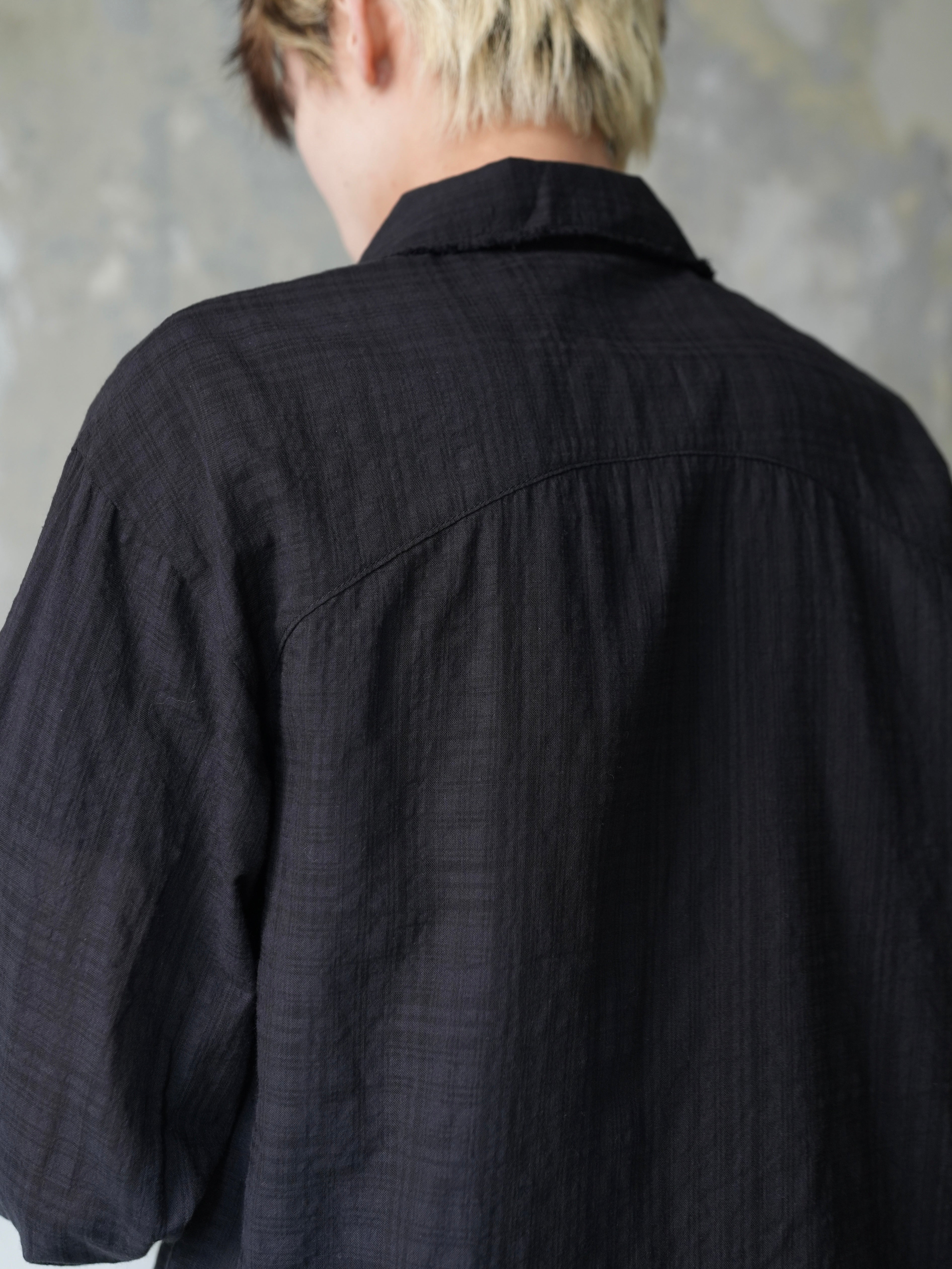 【Lee fi Ne】Offset Sheer Check Shirt