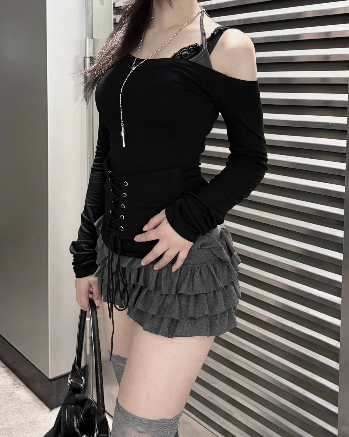 受注制【nmtc+】Corset Lace-Up Long Sleeve (3color)