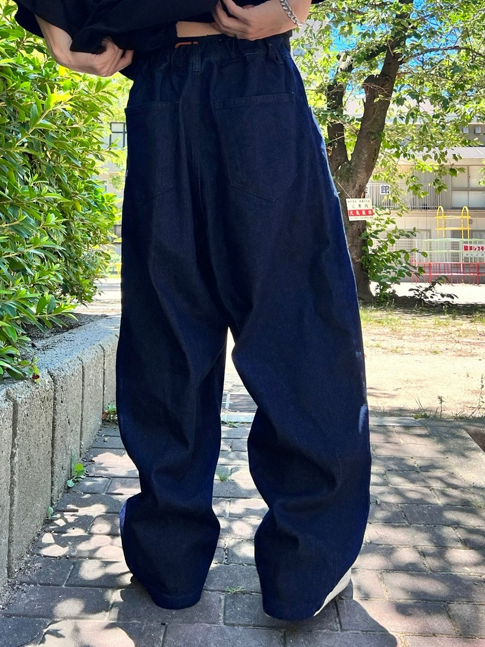 受注制【Chikashitsu +】super wide denim pants (4color)