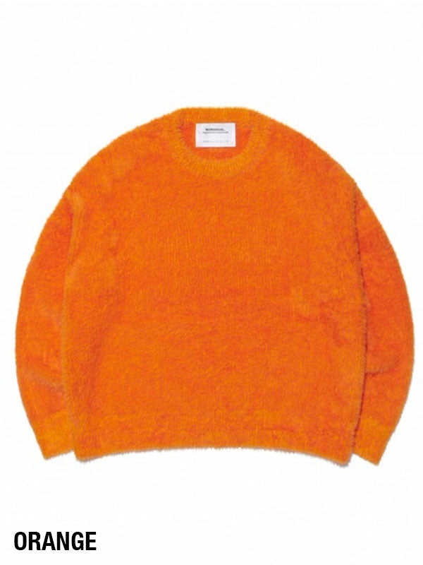 【NOMANUAL】CROPPED HAIRY KNIT (15color) / 【ノーマニュアル】クロップドヘアリー長袖ニット