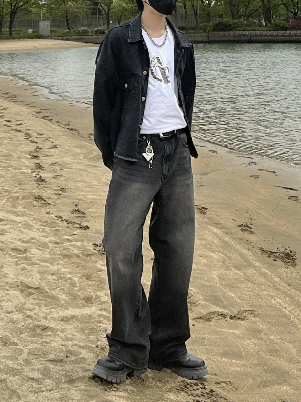 大阪店WEB限定受注制【Chikashitsu +】cutting cropped denim jacket (3color)